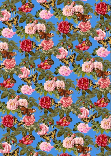 decoupage roses and butterflies